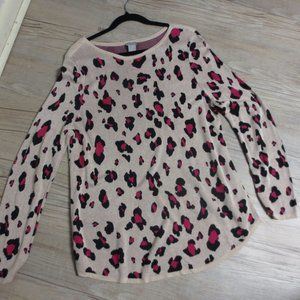 Chico's Animal Print Soft Rayon Sweater XL